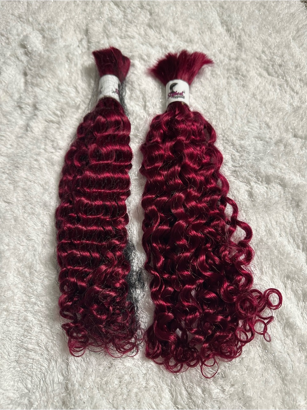 100% Italian Human hair curly piece for Boho ( 2 bundles for full head) 18” 200g